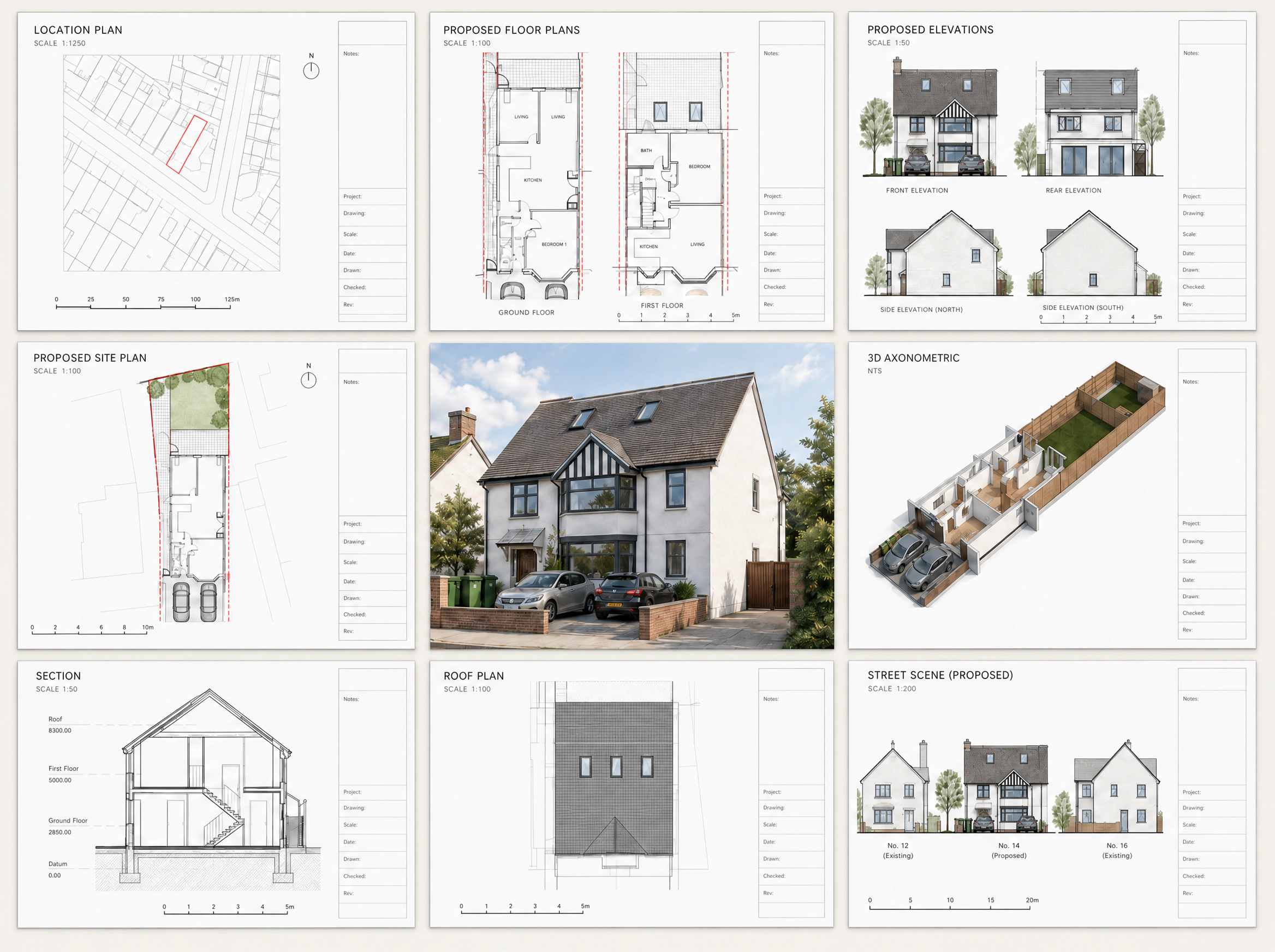 Representative Planning Application drawing package format.
